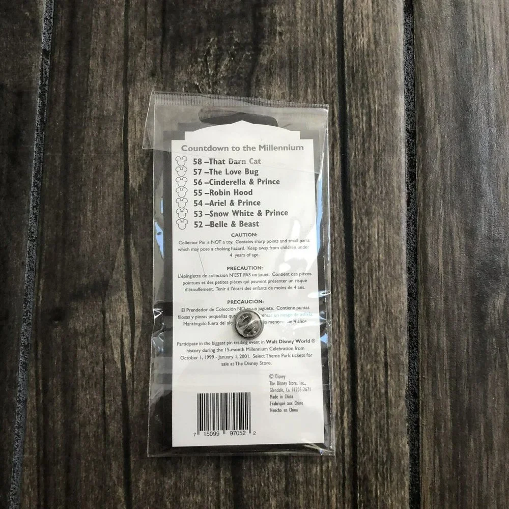 Belle and The Beast 2000 Count Down to Millennium Pin - Picture 2 of 2